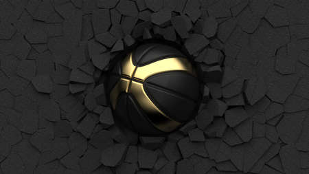 Basketball with Particles. 3D CG. 3D illustration. 3D high quality rendering.の写真素材