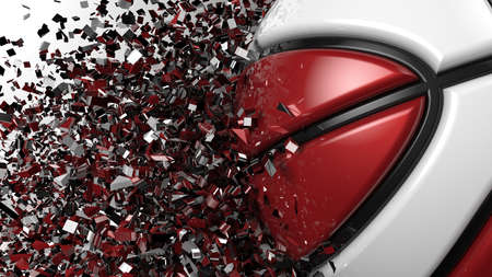 Basketball with Particles. 3D CG. 3D illustration. 3D high quality rendering.