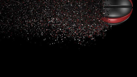 Basketball with Particles. 3D CG. 3D illustration. 3D high quality rendering.の写真素材
