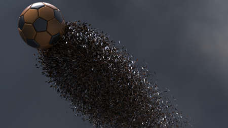 Soccer Ball. 3D illustration. 3D CG. High resolution.の写真素材