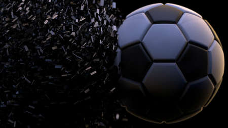 Soccer Ball. 3D illustration. 3D CG. High resolution.の写真素材