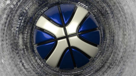 Basketball with Particles. 3D CG. 3D illustration. 3D high quality rendering.の写真素材