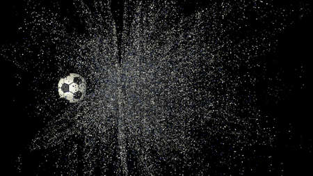 Soccer Ball. 3D illustration. 3D CG. High resolution.の写真素材