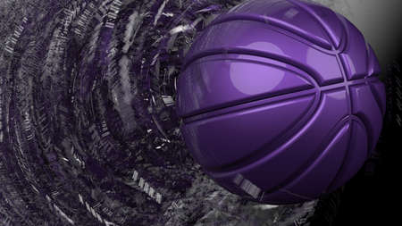Basketball with Particles. 3D CG. 3D illustration. 3D high quality rendering.の写真素材