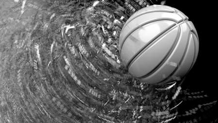 Basketball with Particles. 3D CG. 3D illustration. 3D high quality rendering.の写真素材