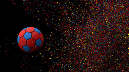 Soccer Ball. 3D illustration. 3D CG. High resolution.の写真素材
