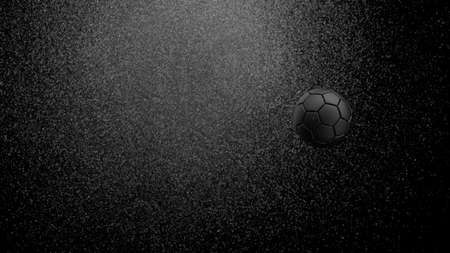 Soccer Ball with Particles. 3D illustration. 3D CG. High Resolution.の写真素材