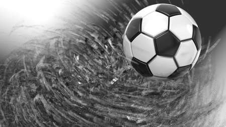 Soccer Ball with Particles. 3D illustration. 3D CG. High Resolution.の写真素材