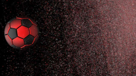 Soccer Ball with Particles. 3D illustration. 3D CG. High Resolution.の写真素材