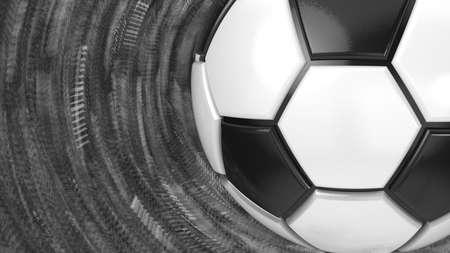 Soccer Ball with Particles. 3D illustration. 3D CG. High Resolution.の写真素材