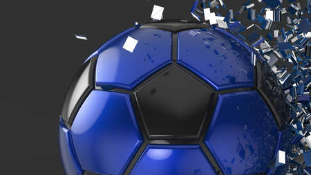 Soccer Ball with Particles. 3D illustration. 3D CG. High Resolution.の写真素材