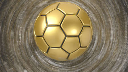 Soccer Ball with Particles. 3D illustration. 3D CG. High Resolution.の写真素材