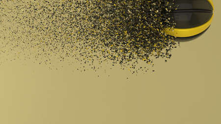 Basketball Design Background. 3D illustration. 3D rendering.