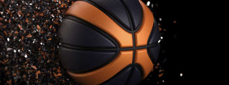 Basketball Design Background. 3D illustration. 3D rendering.の写真素材