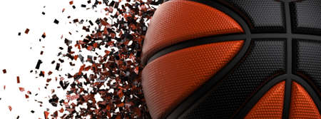 Soccer Ball with Particles. 3D illustration. 3D CG. High resolution.の写真素材