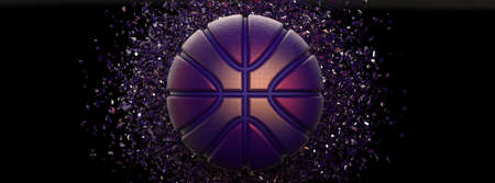 Soccer Ball with Particles. 3D illustration. 3D CG. High resolution.の写真素材