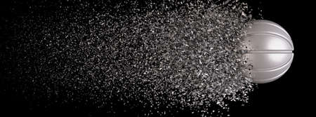 Soccer Ball with Particles. 3D illustration. 3D CG. High resolution.