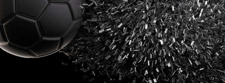 Soccer Ball with Particles. 3D illustration. 3D CG. High resolution.の写真素材