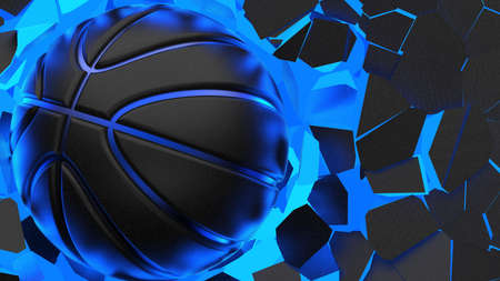 Soccer Ball with Particles. 3D illustration. 3D CG. High resolution.の写真素材