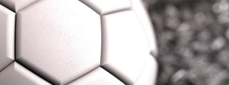 Soccer Ball with Particles. 3D illustration. 3D CG. High resolution.