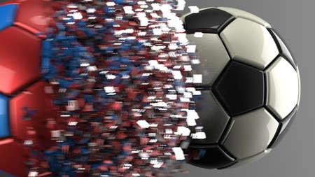Soccer Ball. 3D illustration. 3D CG. High resolution.