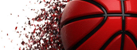 Basketball with Particles. 3D CG. 3D illustration. 3D high quality rendering.の写真素材