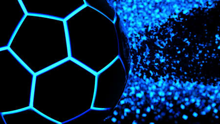 Soccer Ball. 3D illustration. 3D CG. High resolution.の写真素材