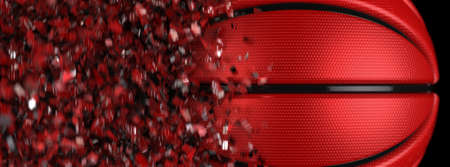 Basketball with Particles. 3D CG. 3D illustration. 3D high quality rendering.