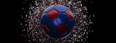 Soccer Ball. 3D illustration. 3D CG. High resolution.の写真素材