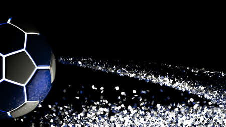 Basketball with Particles. 3D CG. 3D illustration. 3D high quality rendering.