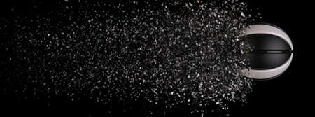 Basketball with Particles. 3D CG. 3D illustration. 3D high quality rendering.の写真素材
