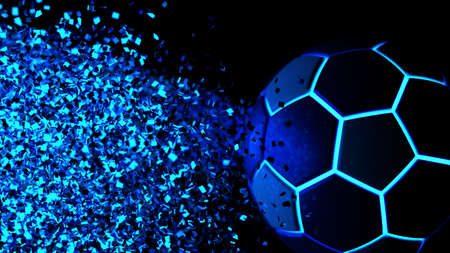 Soccer Ball. 3D illustration. 3D CG. High resolution.