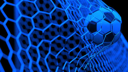 Soccer Ball. 3D illustration. 3D CG. High resolution.の写真素材