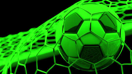 Soccer Ball. 3D illustration. 3D CG. High resolution.の写真素材