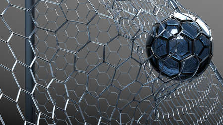 Soccer Ball. 3D illustration. 3D CG. High resolution.の写真素材