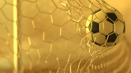 Soccer Ball. 3D illustration. 3D CG. High Resolution.の写真素材