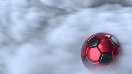 Soccer Ball with Particles. 3D illustration. 3D CG. High Resolution.の写真素材