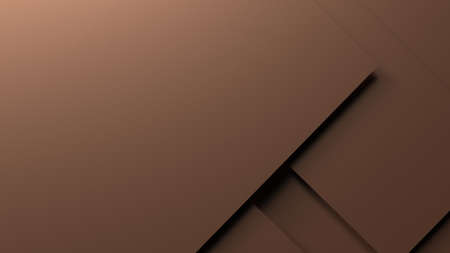 Overlapping brown paper planes layer. Abstract background. 3D high quality rendering. 3D...