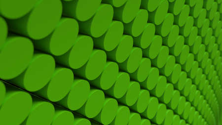 Abstract background with green cylinders under black-white background. 3D high quality rendering. 3D illustration. 3D CG.の写真素材