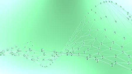 Molecular structure of crystal atom under black-yellow background. Concept image of vaccine development, regenerative and advanced medicine. 3D illustration.の写真素材