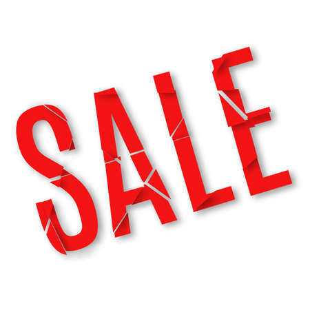 inscription sale on white background .Vector Illustrationのイラスト素材