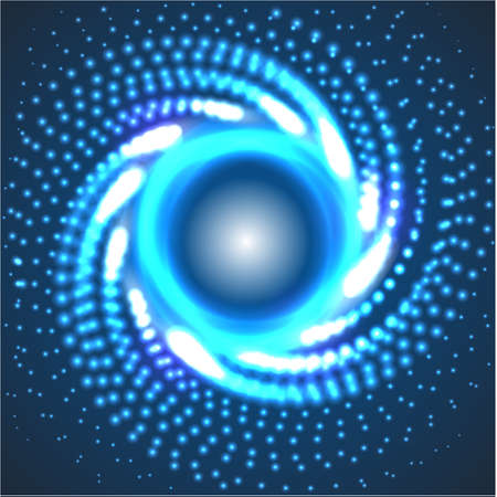 circle Vector illustration of blue abstract techno backgroundのイラスト素材