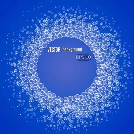 Blue Bubble Theme with place for your textのイラスト素材