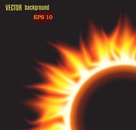Burn flame fire vector background. Vector illustrationのイラスト素材