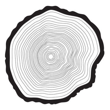 Tree rings background. Annual tree. vector illustration,のイラスト素材