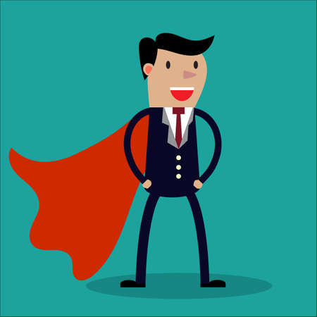 Super Businessman. Business concept illustration.のイラスト素材
