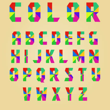 abstract color alphabet capital letters vector illustrationのイラスト素材