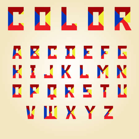 abstract color alphabet capital letters vector illustrationのイラスト素材