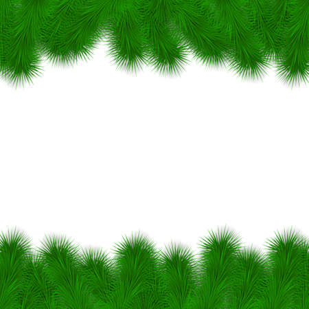 Detailed frame with fir. Christmas background. のイラスト素材