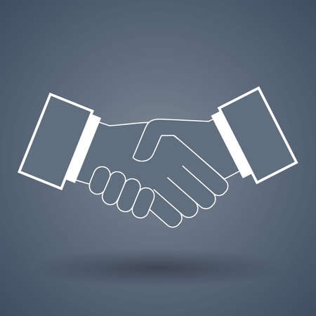 Shake hand line icon. background for business and finance.のイラスト素材